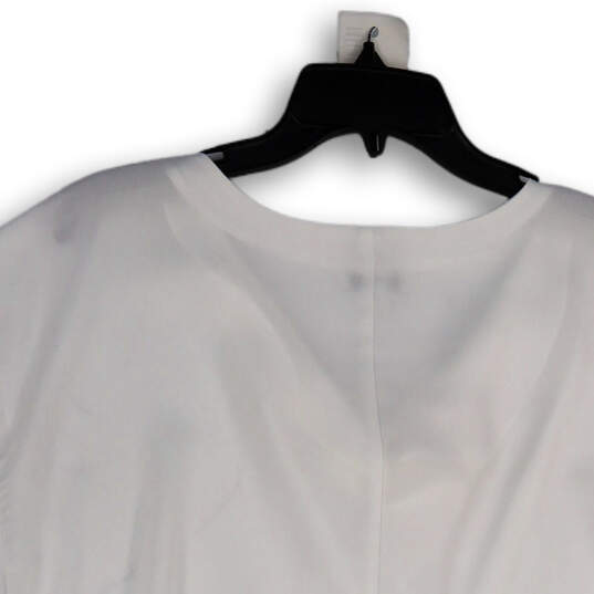 NWT Womens White Cowl Neck Short Sleeve Pullover Blouse Top Size Large image number 4