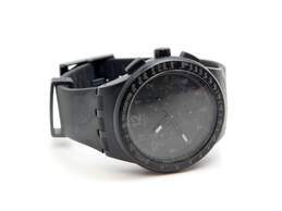 Unisex Swatch Swiss Efficiency Black Tachymetre Analog Watch