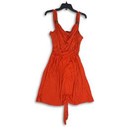 Apt.9 Womens Red Cowl Neck Sleeveless Tie Waist Knee Length A-Line Dress Size XL