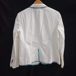 Brooks Brothers "346" Women's White Cotton Classic Fit Blazer Size 16 alternative image