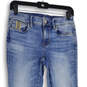 Womens Blue Denim Medium Wash 5-Pocket Design Straight Leg Jeans Size 00 image number 3