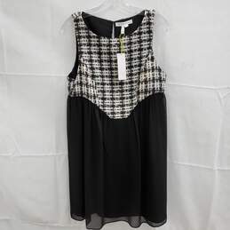 BCBGeneration Black Tweed Sleeveless Dress NWT Size 12
