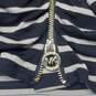 Michael Kors Black & Grey Striped Wrapped Sweater Size L image number 4