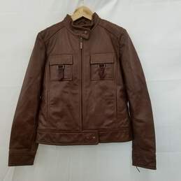 Kenneth Cole Reaction Leather Jacket Size Medium