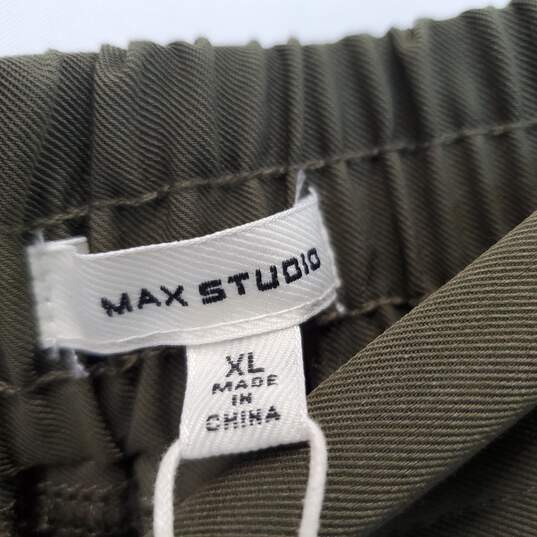 Max Studio Pull On Pants Army Green High Waisted Size XL image number 2