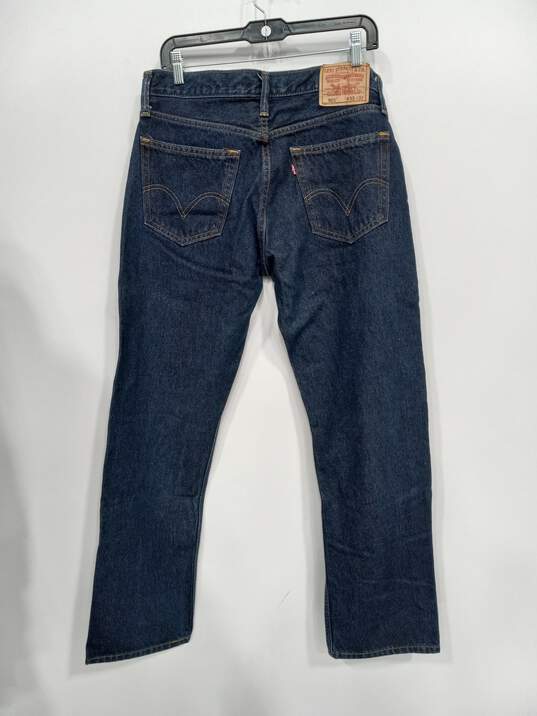 Levi's 505 Men's Blue Jeans Size 33x32 image number 2