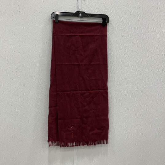 NWT Womens Red Wool Side Frige Multipurpose Rectangle Neck Scarf One Size image number 2