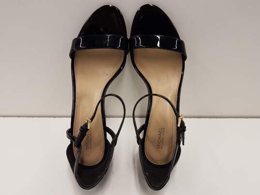 Michael Kors Patent Leather Ankle Strap Heels Black 10 image number 7