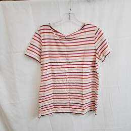 Boden Striped Short Sleeve Pullover Shirt Women's Size 10