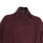 Womens Maroon Long Sleeve Thumb Hole Wrap Activewear Jacket Size 4 image number 3