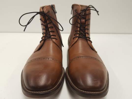 Kenneth Cole Leather Captoe Boots Tan 10 image number 4