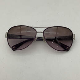 Womens HC 7003 9125/68 Purpule Lens Silver Full-Rim Aviator Sunglasses