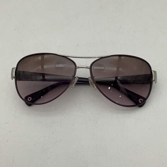 Womens HC 7003 9125/68 Purpule Lens Silver Full-Rim Aviator Sunglasses image number 1