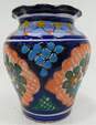 Mexican Talavera Hand Painted Clay Pottery Plates & Small Vase image number 6