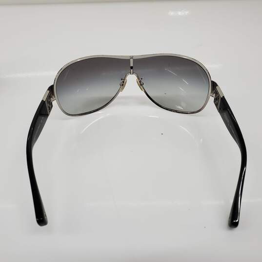 Coach 'Reagan' Rhinestone Accent Silver/Black Shield Sunglasses image number 4