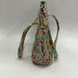 Authentic Womens Green Paisley Inner & Outer Pockets Double Handle Tote Bag image number 5