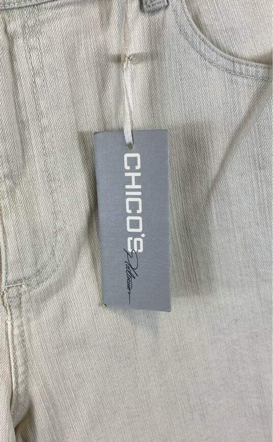 Chico's Ivory Cropped Jeans - Size 3 image number 3