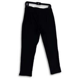 Womens Black Flat Front Elastic Waist Pull-On Ankle Pants Size 6 alternative image