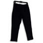 Womens Black Flat Front Elastic Waist Pull-On Ankle Pants Size 6 image number 2