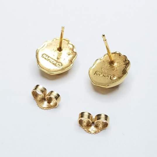 Napier 14K Gold Post Sell Post Earrings 2.5g image number 4