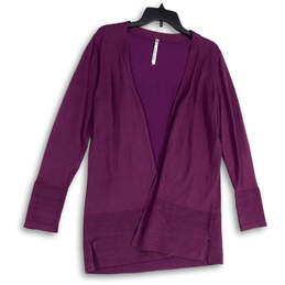 NWT Womens Purple Long Sleeve Open Front Cardigan Sweater Size Medium