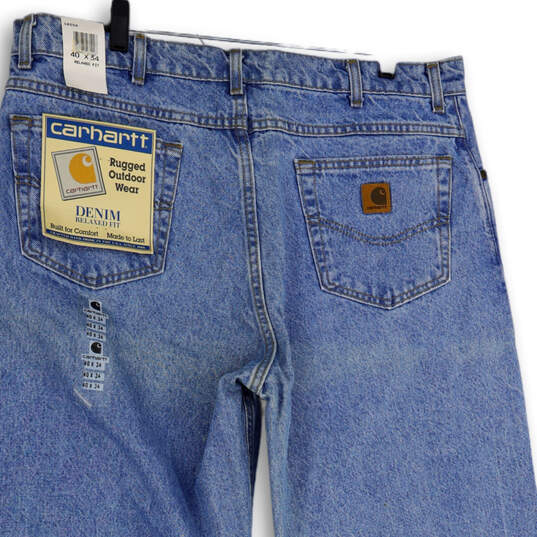 NWT Mens Blue Denim Medium Wash Relaxed Fit Tapered Jeans Size 40x34 image number 4
