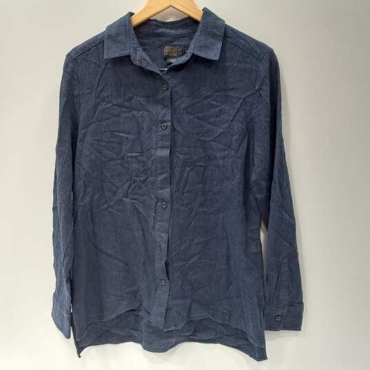Pendleton Men's Blue LS Linen Blend Button Up Shirt Size M image number 1