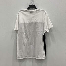 Mens Black White Colorblock Short Sleeve Crew Neck Pullover T-Shirt Size XL alternative image