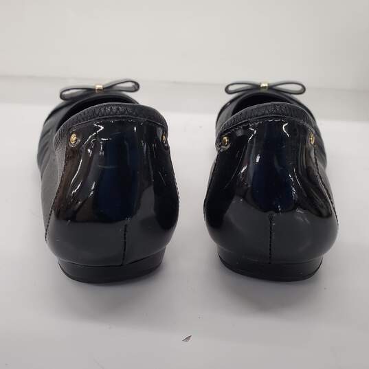 Cole Haan Air Monica Black Patent Leather Bow Accent Ballerina Flats Women's Size 8B image number 5
