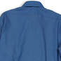 Mens Blue Long Sleeve Spread Collar Slim Fit Dress Shirt Size 16-34/35 image number 4