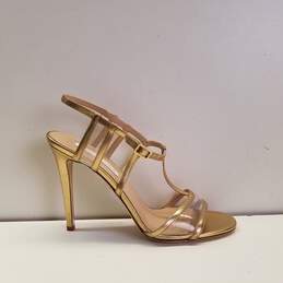 Diane Von Furstenberg T Strap Heels Gold 10
