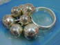 Artisan 925 Modernist Orb Ball Beads Chacha Unique Band Ring 19.9g image number 1