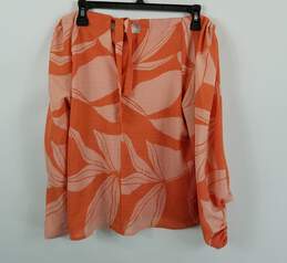 A New Day Women Shirt Orange Floral S alternative image