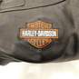 Harley Davidson Vintage Men's Medium Wool Leather Jacket Black Orange image number 18