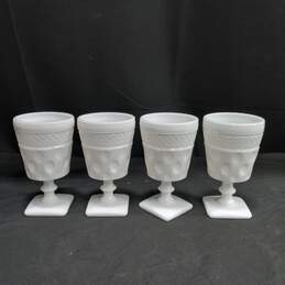 Set of 8 Milk Glass Goblets alternative image