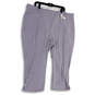 NWT Womens Blue White Signature Fit Pockets Mid Rise Capri Pants Size 24 image number 1