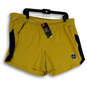 NWT Womens Gold Blue Regular Fit Elastic Waist Activewear Short Size XXL image number 1