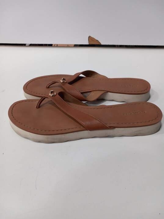 Coach Women's Q8089 Chestnut Leather Shelly Sandals Size 9.5B image number 3