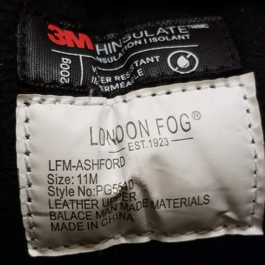 London Fog Ashford Black Leather Winter Boots Men's Size 11M image number 10