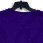 Womens Purple Dri-Fit Long Sleeve V-Neck Athletic Cut T-Shirt Size Small image number 4