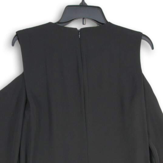Calvin Klein Womens Black Round Neck Cold Shoulder Sleeve Shift Dress Size 0 image number 4