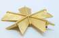 Vintage Crown Trifari Brushed Gold Tone Maltese Cross 22.5g image number 2