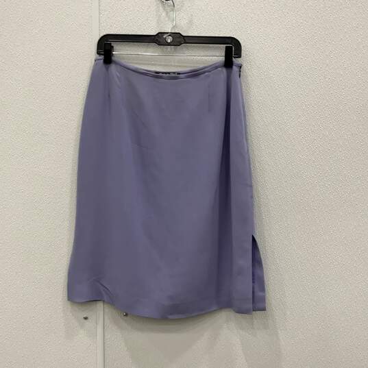 Valentino Womens Purple Peak Lapel Blazer And Skirt 2 Piece Set Size 44/10 w/COA image number 7