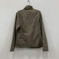 Mens Olive Green Mock Neck Long Sleeve Full-Zip Jacket Size XL image number 2
