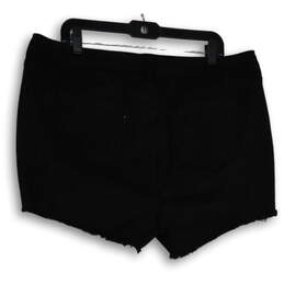 NWT Womens Black Denim Dark Wash 5 Pocket Design Hot Pants Shorts Size 16 alternative image