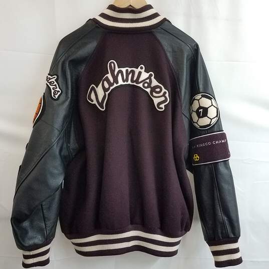 Islanders Captain Letterman Varsity Sports Jacket Maroon/Burgundy Size XL image number 2
