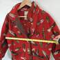 Tsunami Indigenous Collection Women's Jacket M Red Feather Acrylic Mock Neck image number 5