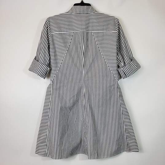 Karl Lagerfeld Women White Striped Shirt Dress XS image number 6