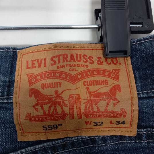 Men's Levi's 559 Straight Leg Jean Sz 32x34 image number 3