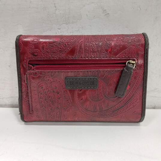 Relic Unisex Red Embossed Faux Leather Tri-Fold Wallet image number 2